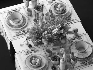 juego de vajilla Modelo 3D