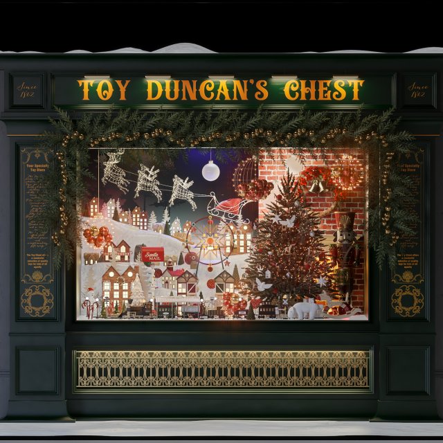 christmas toy store showcase Modello 3D .c4d .max .obj .3ds .fbx .stl .blend 