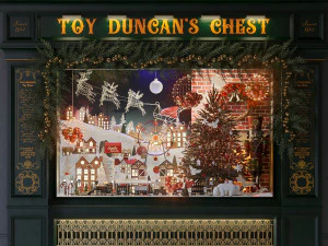 vitrine de loja de brinquedos de natal Modelo 3D