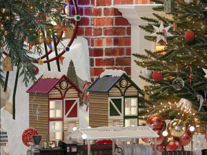christmas toy store showcase Modello 3D