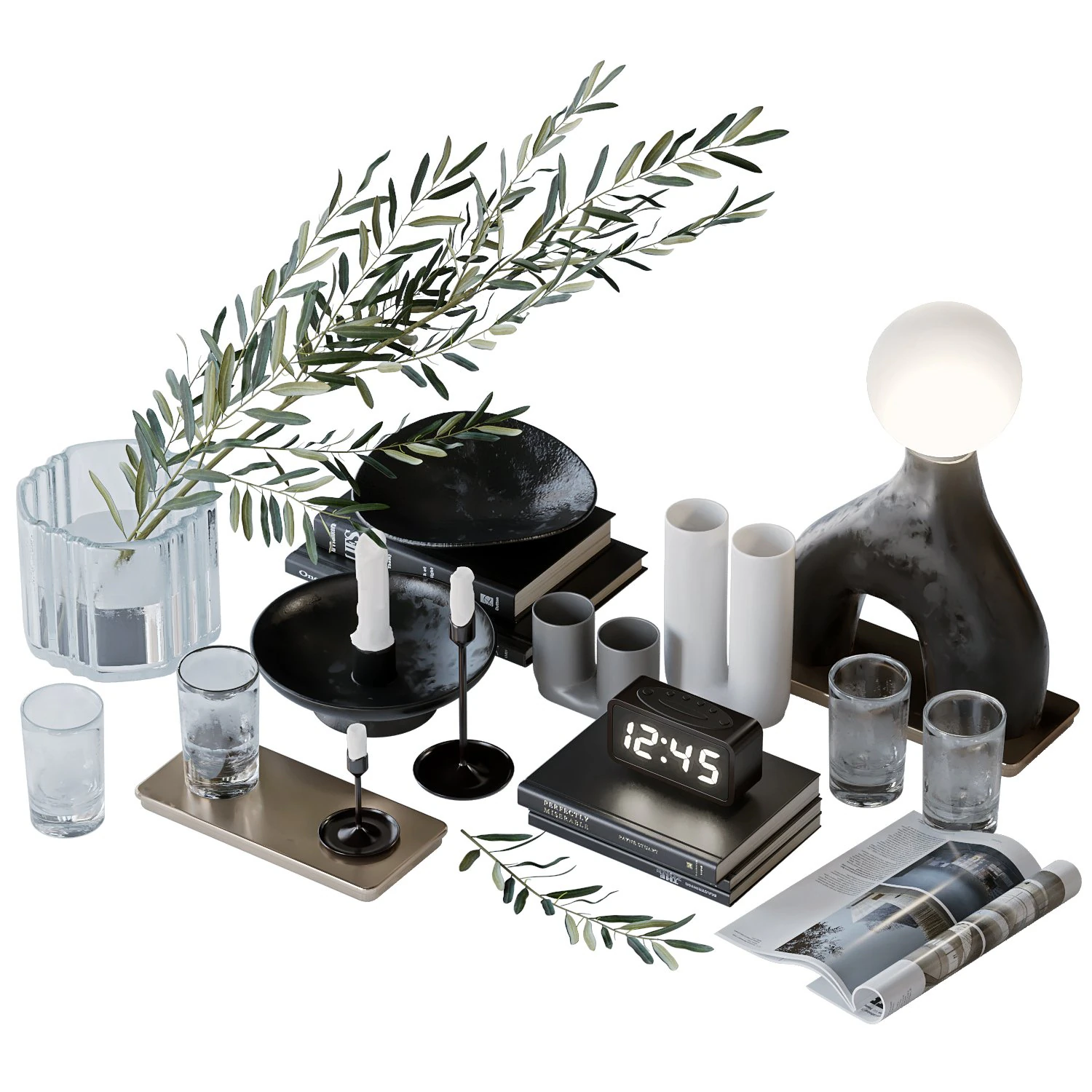 decorative set 3D Model .c4d .max .obj .3ds .fbx .stl .blend 