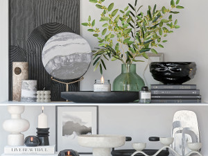 shelves with decor 3D Model