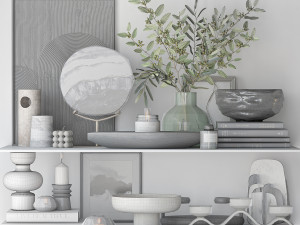 shelves with decor 3D Модель