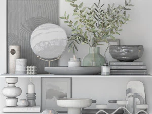shelves with decor 3D Model