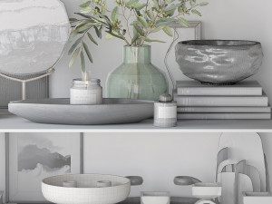 shelves with decor 3D Модель