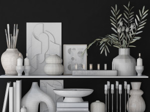 shelves with decor 3D Model