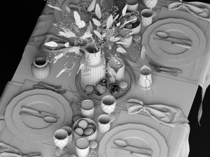 tableware set Modello 3D