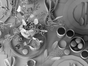 tableware set Modello 3D