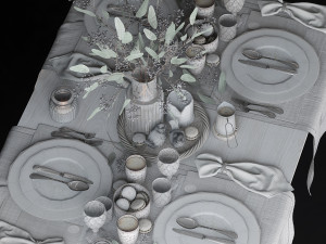 tableware set Modello 3D
