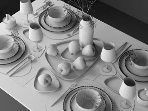 tableware set 3D Модель