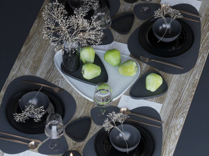 tableware set 3D 모델