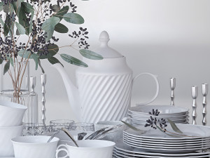 Set of dishes Model 3D