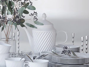 Set of dishes 3D Model