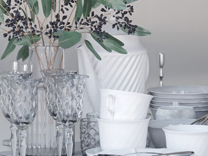 Set of dishes Model 3D