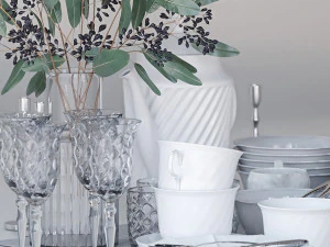 Set of dishes 3D Model