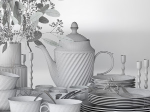 Set of dishes Model 3D