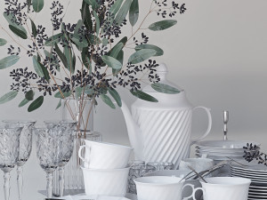 Set of dishes Model 3D