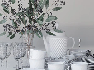 Set of dishes 3D Model