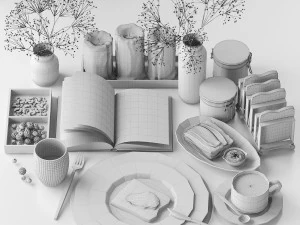 Tableware set 3D Model