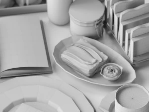 Tableware set 3D Model