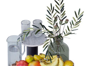 Ensemble d&eacute;coratif Modèle 3D