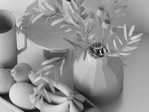 Ensemble d&eacute;coratif Modèle 3D