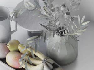 Ensemble d&eacute;coratif Modèle 3D