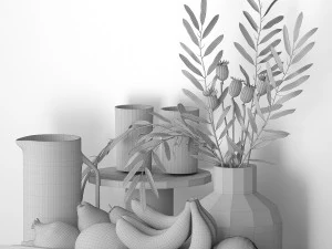 Ensemble d&eacute;coratif Modèle 3D