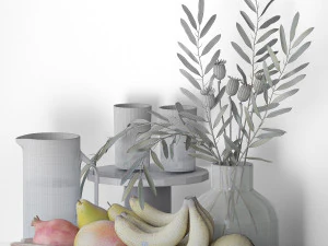 Ensemble d&eacute;coratif Modèle 3D