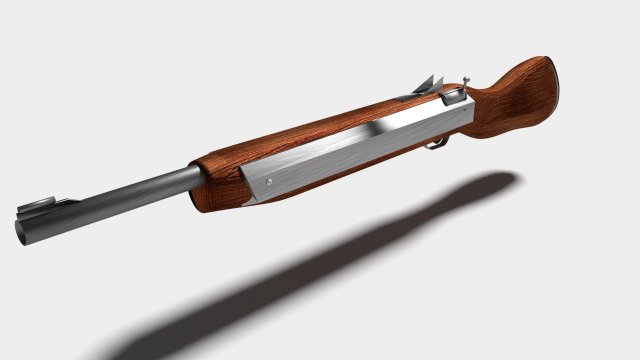 simple rifle 3D Model .c4d .max .obj .3ds .fbx .stl .blend 