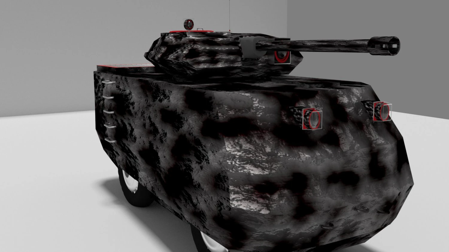 ugie light tank prototype pb - 1 3D Model .c4d .max .obj .3ds .fbx .stl .blend 
