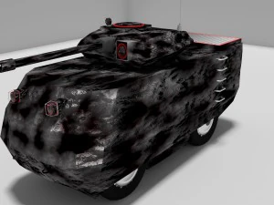 ugie light tank prototype pb - 1 3D Model