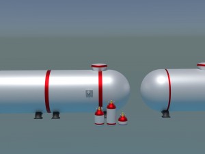 shiny gas tank collection 3Dモデル