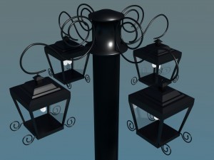 simple street lamp 3D Model