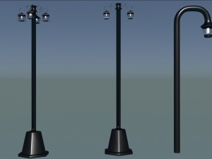 simple street lamp 3D 모델