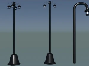 simple street lamp 3D Model