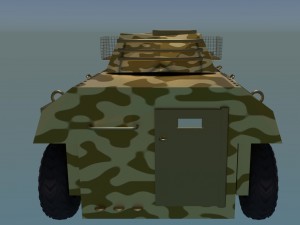 golden amv armored mortar vehicle desert version 3D Модель