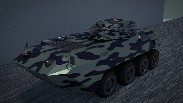 urban amvarmored mortar vehicle urban version 3D Model .c4d .max .obj .3ds .fbx .stl .blend 
