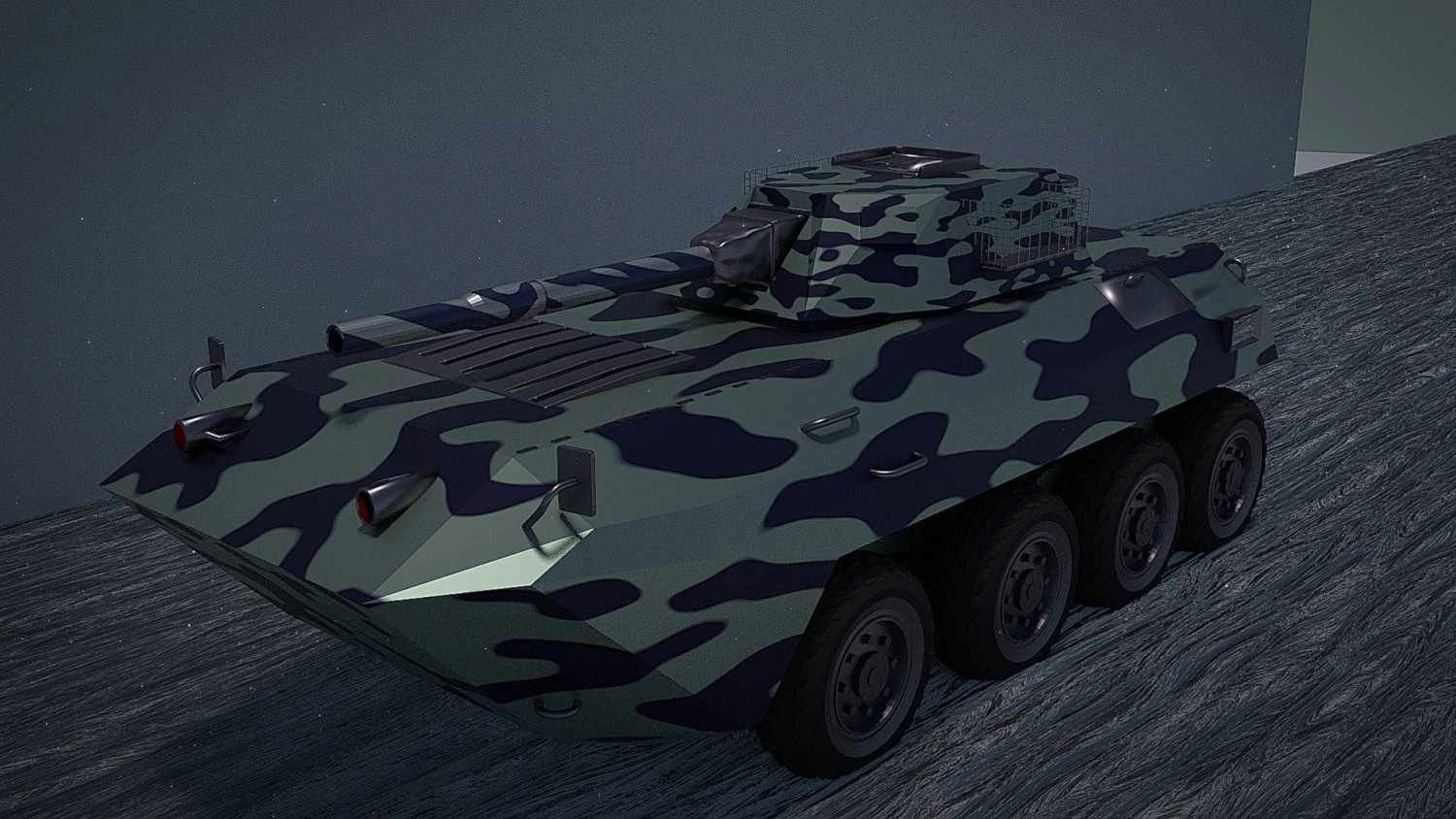 urban amvarmored mortar vehicle urban version 3D Model .c4d .max .obj .3ds .fbx .stl .blend