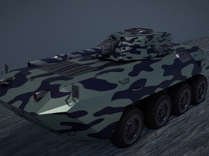 urban amvarmored mortar vehicle urban version 3D Model