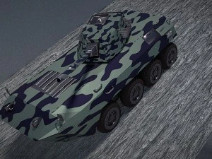 urban amvarmored mortar vehicle urban version 3D Model