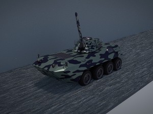 urban amvarmored mortar vehicle urban version 3D Model