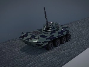 urban amvarmored mortar vehicle urban version 3D Model