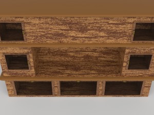 big cabinet rough wood texture Modello 3D