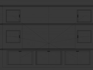 big cabinet rough wood texture Modello 3D