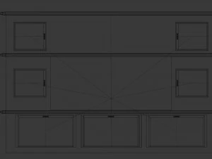 big cabinet rough wood texture 3D Model