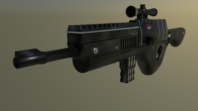 ugi type - 1 rifle Model 3D .c4d .max .obj .3ds .fbx .stl .blend 