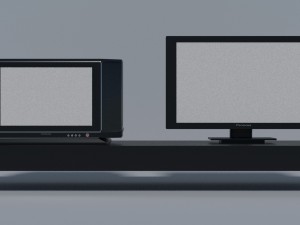 crt and lcd tv 3D Модель