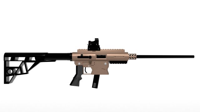 aero survival rifle 3D Модель .c4d .max .obj .3ds .fbx .stl .blend 