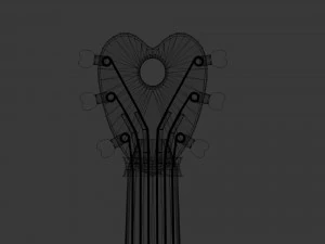 liebe Gitarre 3D Modell